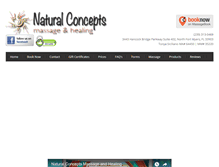 Tablet Screenshot of naturalconceptsmassage.com